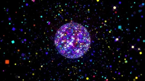 Disco Ball Lights VJ Loop Stock Footage