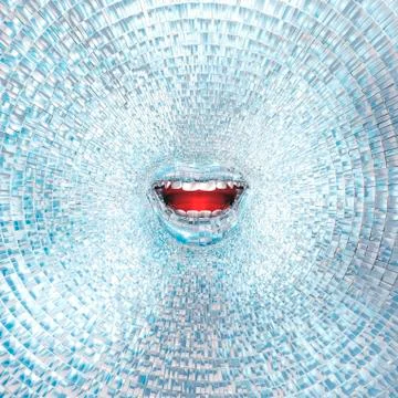 Disco ball lips Illustrazione stock