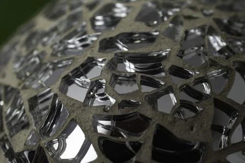 Disco ball made from irregular mirror shards Stock Photos