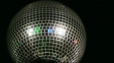 Disco ball medium shot left screen Stock Footage 695265