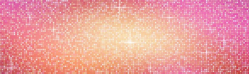Disco ball mosaic pattern Stock Illustration