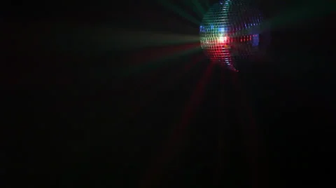 Disco ball with multicolor blinking effect Stock Footage 35574938