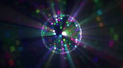 Disco Ball Multicolour - Fly Around Stock-Footage 39194655