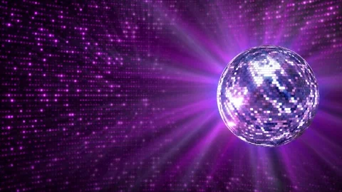 Disco ball in night club empty stage, multi-colored rays of a neon searchlight, Stock Footage 341907250