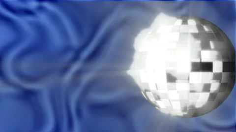 Disco Ball Over Blue Texture Stock Footage