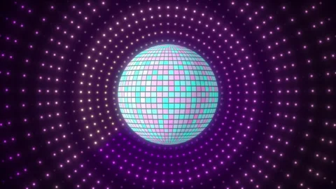 Disco Ball with Particle Video Animated Background Stock Footage 337523696