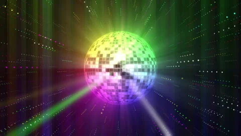 Disco Ball with Particles and Lights Background Video stock 249646331