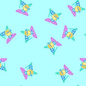 Disco ball party vector seamless pattern Stock Illustration