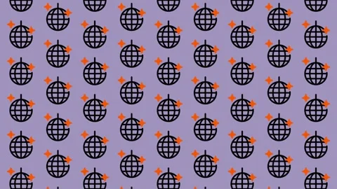 Disco Ball Pattern Background. Stock Footage 325388876