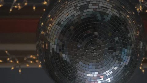 Disco Ball Perspective From Below Sliding Stock Footage 87781704