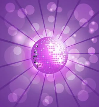 Disco ball purple Stock Illustration