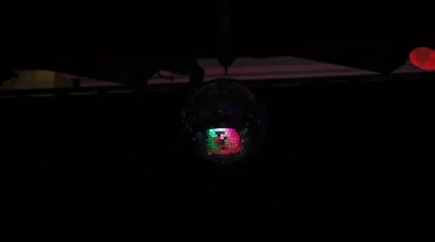 Disco ball reflect colorful performance on stage, close view of mirror sphere 動画素材 66201732