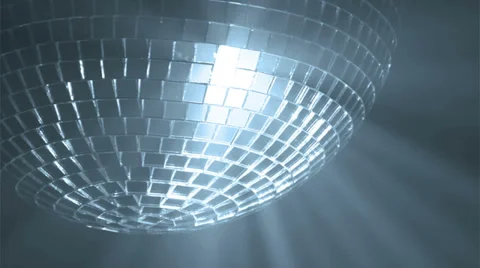 Disco ball with reflected moving blue rays Stock Footage 37099634
