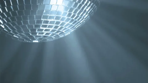 Disco ball with reflected moving blue rays Stock Footage 37099648