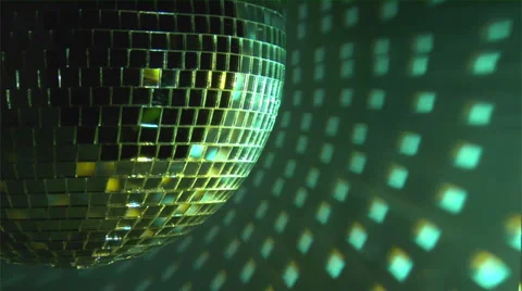 Disco ball with reflection on the wall Stock Footage 37099399