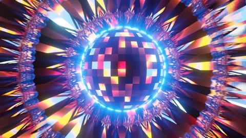 Disco Ball. Reflections light leaks from disco ball. Stock Footage 196590079