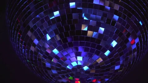 Disco ball rotates. Close-up. A party. Performance. reflection of light. Lightin Stock Footage 84528710