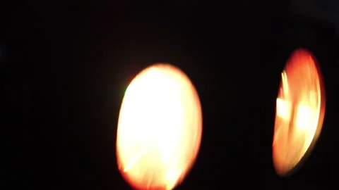 Disco ball rotating on the floor of a dark room Video stock 246749359