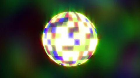 Disco ball Rotating loop. 3d render Full HD 動画素材 69860237