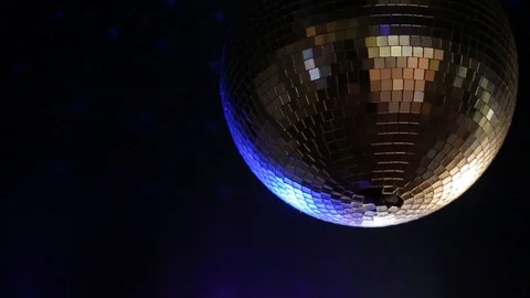 Disco ball rotating before party Stock Footage 120153774