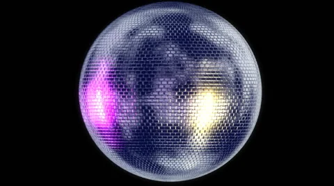Disco ball rotation with alpha matte Stock Footage 45851165