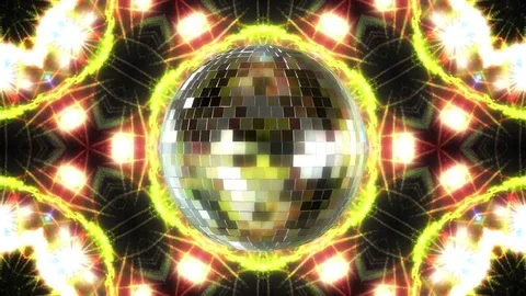 Disco Ball Rotation Loop Animation. 3d Render Video stock 75053270