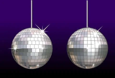 Disco-ball set Stock Illustration