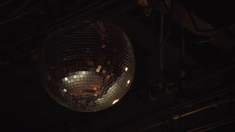 Disco Ball Shining Above Dance Floor Stock-Footage 101968570
