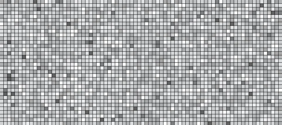 Disco ball silver pattern. Grey square mosaic backdrop. Night club metallic Illustrazione stock