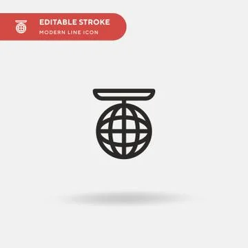 Disco Ball Simple vector icon. Illustration symbol design template for web mo Stock Illustration