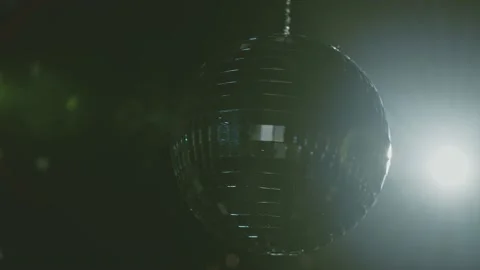 Disco Ball In Smoke Stock Footage 196142771
