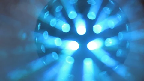 Disco ball smoke multi colored with smoke Video stock 91600766