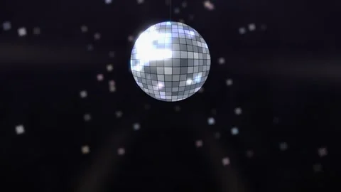 Disco ball sparkling on dark background. 2d animation 库存影片 342922556