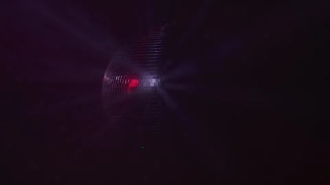 Disco Ball Spins Reflecting Different Color Stock Footage 270402734