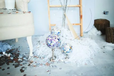 Disco ball on a stand Stock Photos
