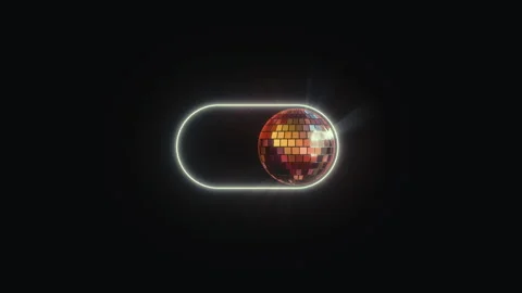 Disco Ball Toggle Turned On Stock Footage 305161319