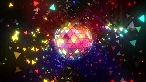 Disco ball Triangles  Stock Footage 72507115