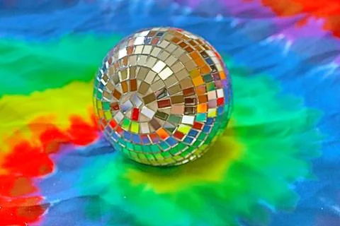 Disco ball, tye dye Stock Photos