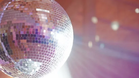 Disco ball under the ceiling in the restaurant Stock-Footage 146243509