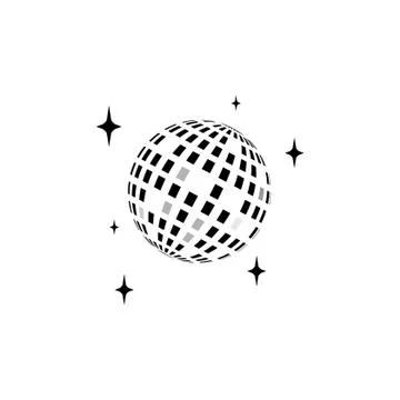 Disco ball vector icon illustration design template Stock Illustration