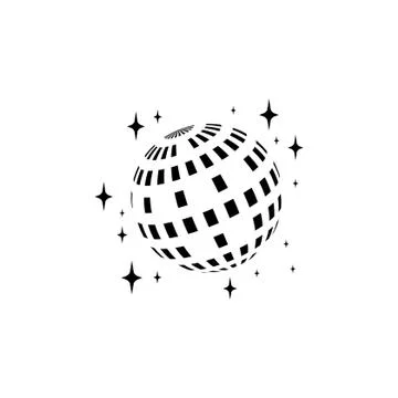 Disco ball vector icon illustration design template Illustrazione stock