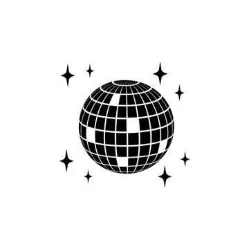 Disco ball vector icon illustration design template Stock Illustration