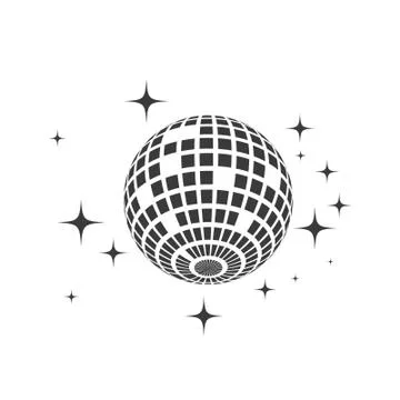 Disco ball vector icon illustration Stock Illustration