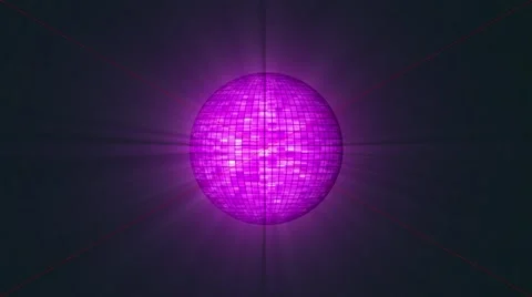 Disco Ball violet color. Looping Video stock 61567760