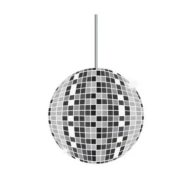 Disco ball on white Stock Illustration