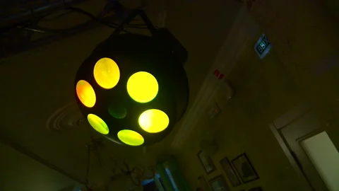 Disco color device spinning Stock Footage 103575579