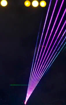 Disco color rays Stock Photos