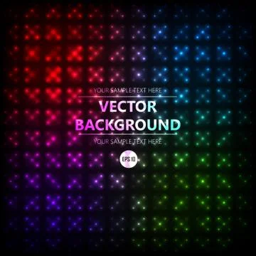 Disco colored abstraction, vector background Stock Illustration