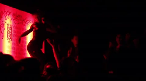 Disco crowd dancing in the dark Video stock 47146350