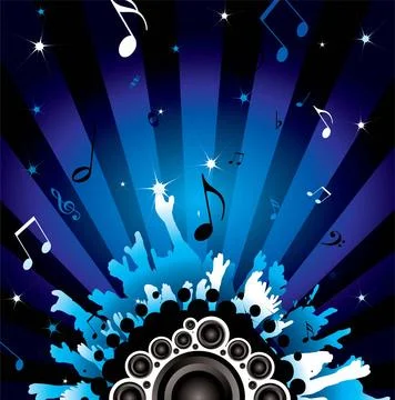 Disco crowd modern background with a disco theme with speakers Copyright: ... Stock Photos